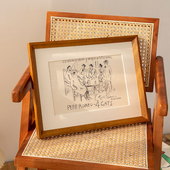 Frame Any Large Size Solid Wood Picture Frame Mounted Picture Frame Outer Frame Wall Hanging A3 A4 4k 20 Traditional Chinese Painting Calligraphy Frame