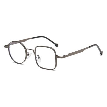 New Left Right Round Metal Optical Glasses Frame Asymmetrical Retro Glasses Frame Trend Anti-blue Glasses Frame