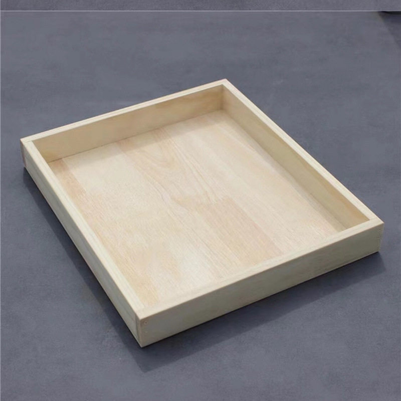 Wooden Tray Pasta Lidless Wooden Box Dumpling Storage Box Noodle Supermarket Food Hotel Tray Commercial Kitchen Supplies