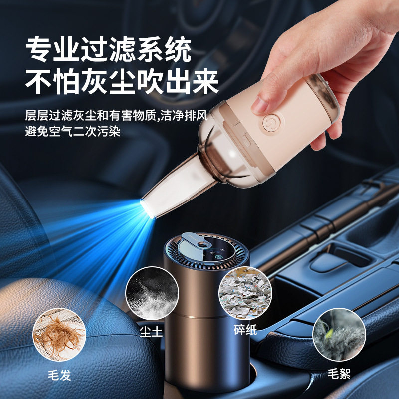 Cross-border mini vacuum cleaner desktop handheld vacuum cleaner car household large suction home appliance gift
