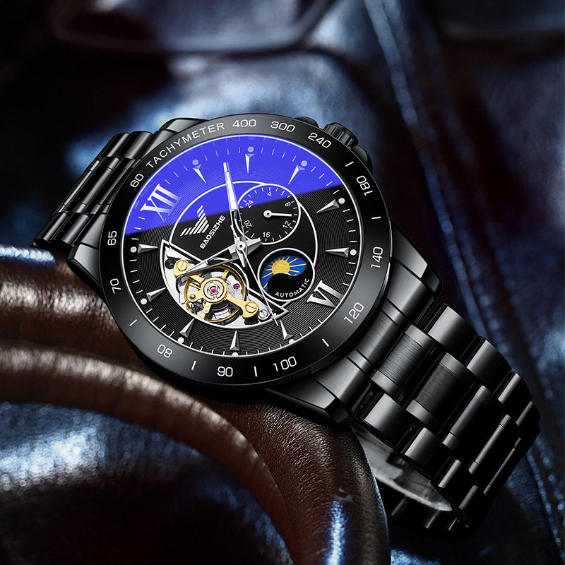 2025 New Men's Mechanical Watch, High-End Fully Automatic Hollow-Out Genuine Student Men's Watch, Qixi Festival Gift for Boyfriend