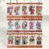 Facial makeup paper-cut bookmark twelve Zodiac shadow bookmark cartoon national treasure paper-cut bookmark opera souvenir bookmark