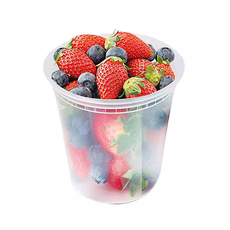 Disposable Soup Bucket for Packaging Hot Soup and Porridge, Food-Grade Pp Packaging Box, Lunch Box, Round Lunch Box with Lid, Cup, Bowl, Leak-Proof