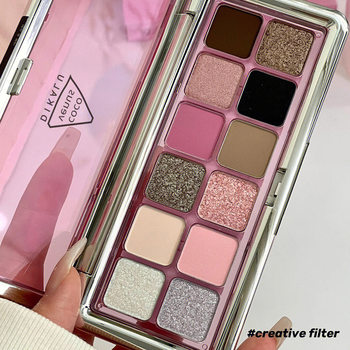 Twelve-Color Eyeshadow Cement Palette Pearlescent Matte Fine Glitter Earth Color Pumpkin Contouring Milk Tea Long-Lasting Eyeshadow Palette Wholesale