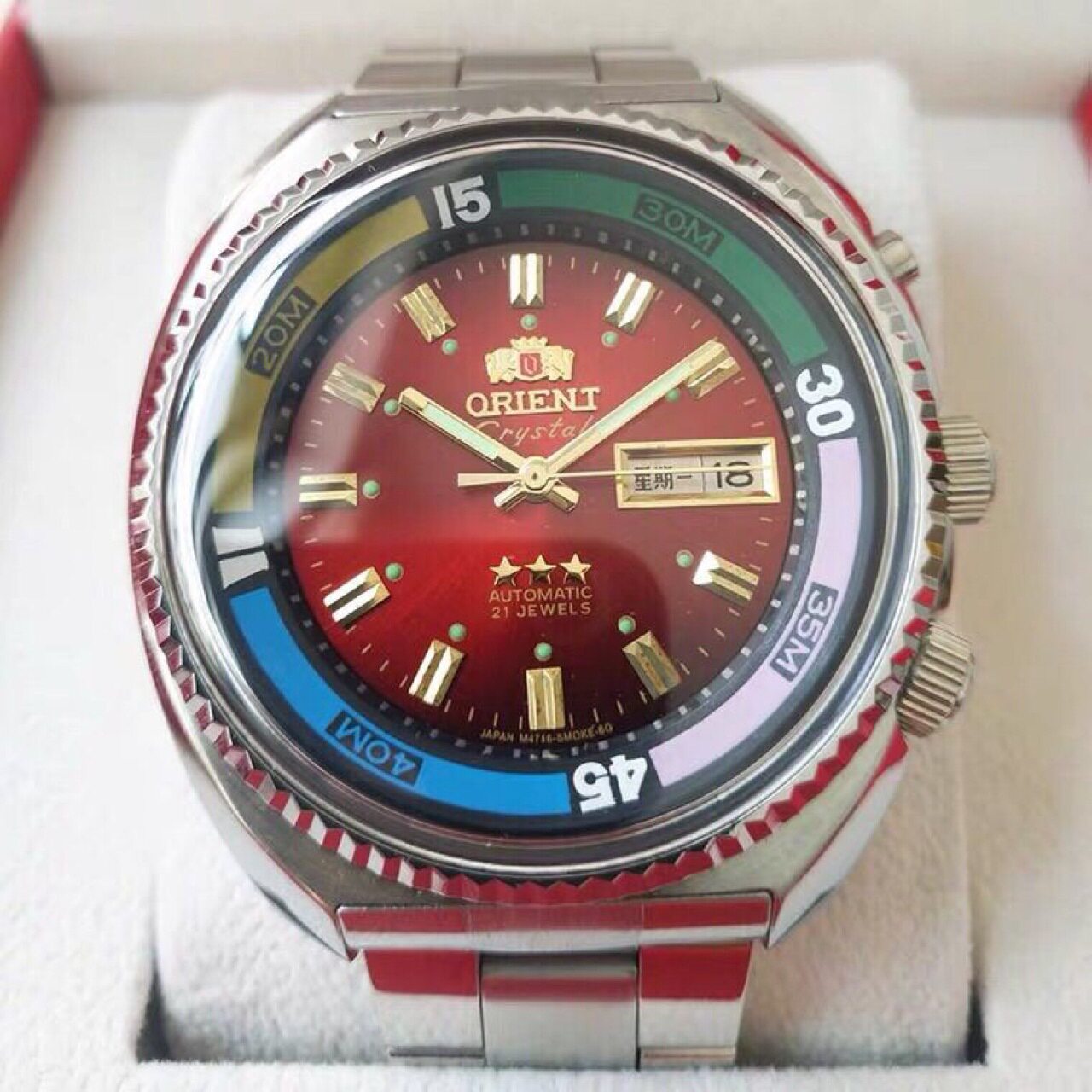 Men's Japanese Double Lion Watch Fully Automatic Mechanical Watch Haiba Watch Rotating Large Dial Multi-Function with Luminous Watch
