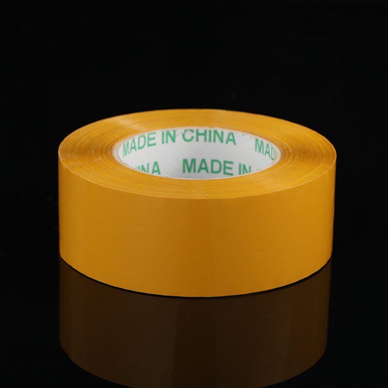 A large number of wholesale beige sealing tape express packaging logistics sealing high viscosity yellow to small roll tape manufacturers
