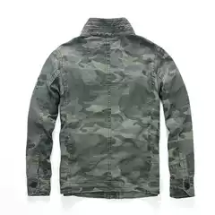 Top Men's Jacket Autumn Military Workwear Outdoor Mountaineering 2021 Denim Jacket Camouflage Large Size New Green Camouflage
