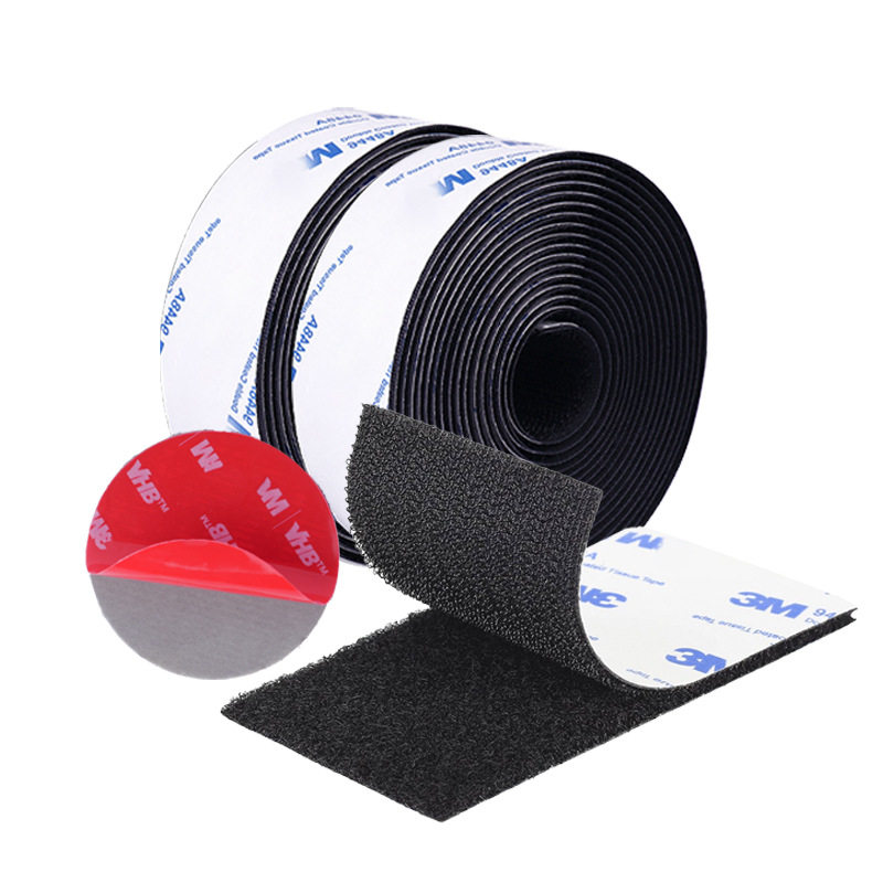 Cross-Border 3m Velcro with Adhesive Hook and Loop Velcro Self-Adhesive Nylon Velcro Strip Temperature Resistant Wholesale
