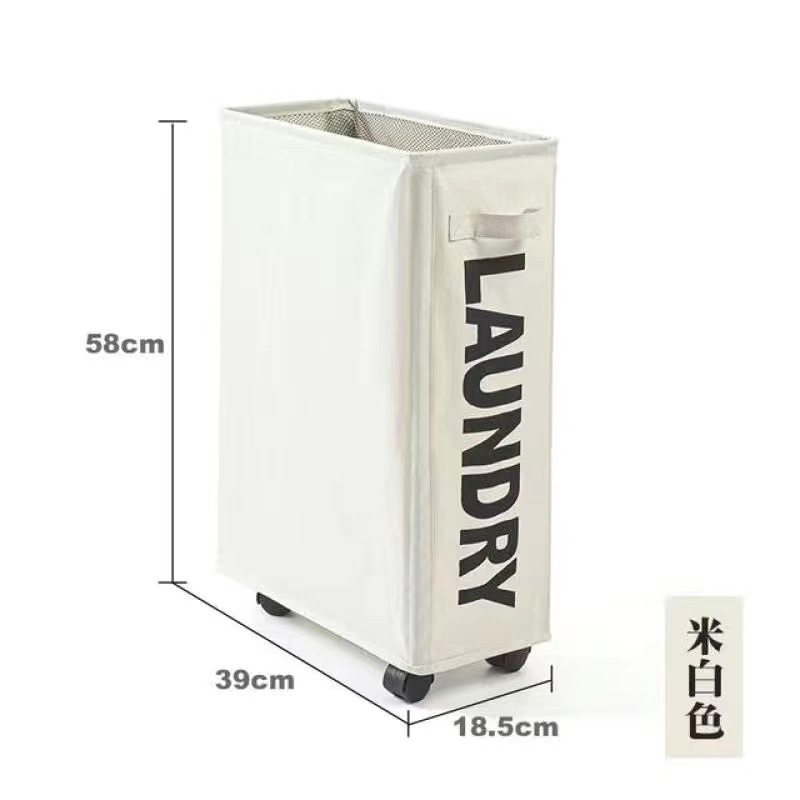 Wheeled Storage Basket Simple Dirty Clothes Basket Fabric Folding Basket Yoga Fitness Equipment Storage Basket Organize Dirty Clothes Basket