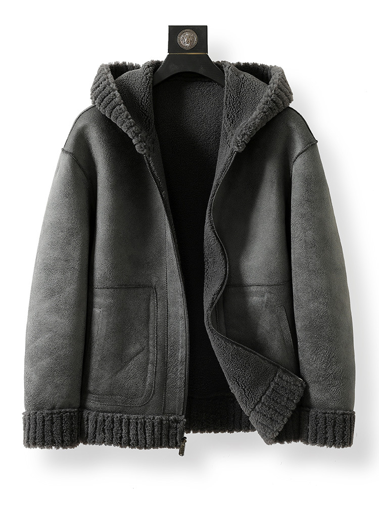 Áo Sơ Mi Nam Dáng Dộng Mũ Liền Dày Ấm Hàng Mùa Xuân Thu Đông