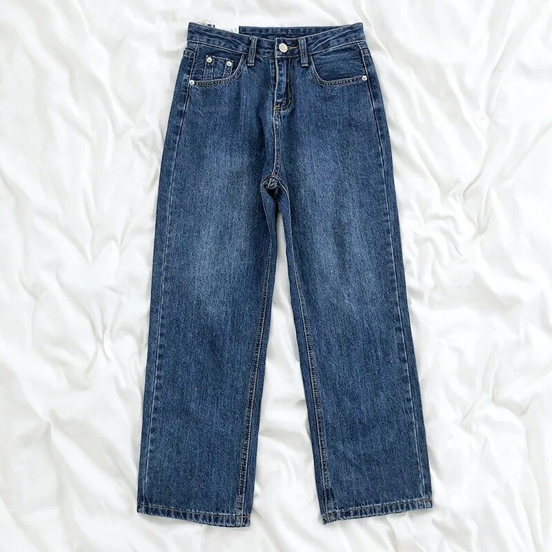 High Waisted Vintage Denim Jeans for Women Loose Fit Flattering Straight Leg Versatile for Spring Wholesale Available