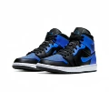 Leather AJ1 Mid Blue Black