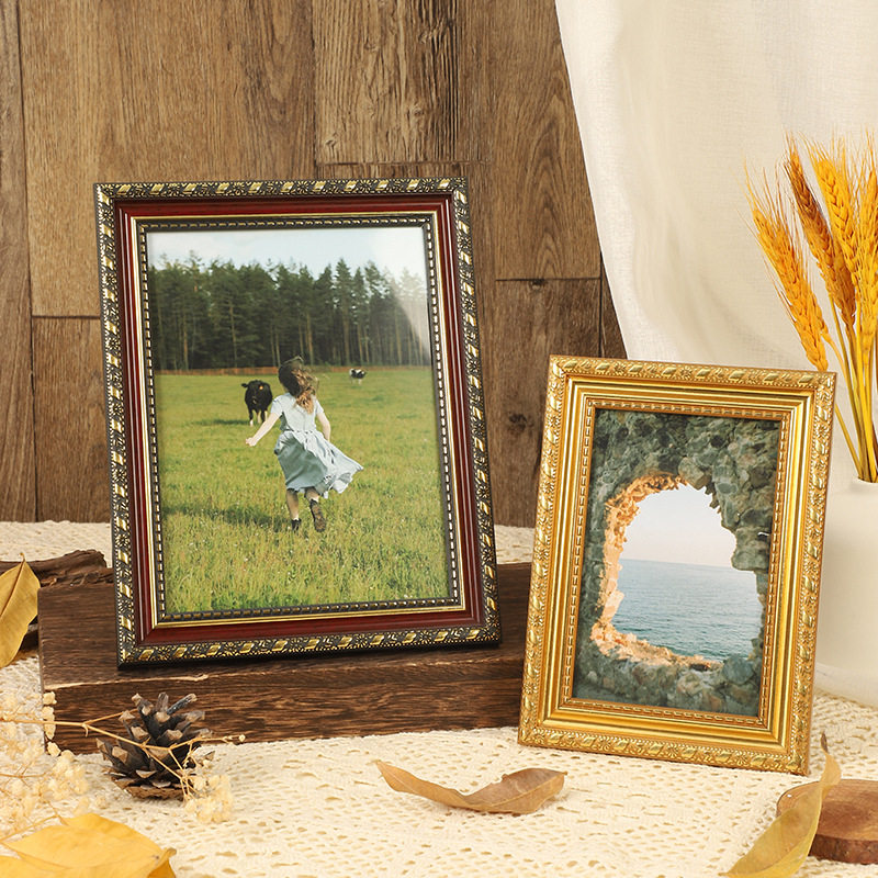 European-style retro photo frame decoration creative modern simple 5 6 7 8 10 inch a4 children's picture frame studio wall hanging