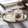 Glass Jewelry Box Candy Jar Cotton Swab Cartridge Case Ashtray Scented Tea Jar Storage Box Storage Jar
