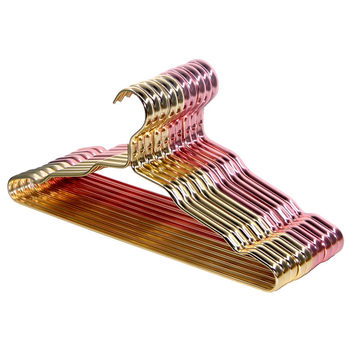Guangdong 58g Thickened Reinforced Space Aluminum Alloy Clothes Hanger, Rust-Proof and Non-Fading Metal Clothes Drying Aluminum Hanger