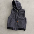 Hooded vest gray