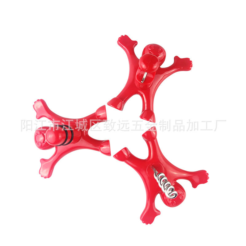 Creative Beer Bottle Opener Set Home Wine Stopper Set Festive Little Red Wine Bottle Opener Set