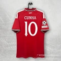 2627 manchester united home jersey #10 + champions league