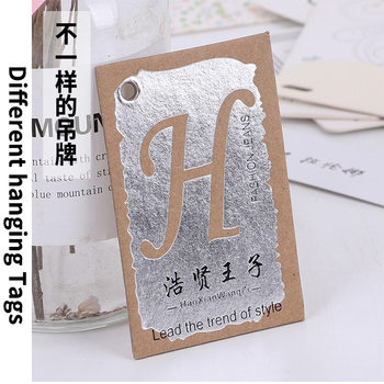 Printed Kraft paper clothing tag children's clothing Kraft paper label listing logo small batch after-sales card