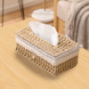 Desktop Straw Storage Basket Desktop Remote Control Storage Box Living Room Sundries Woven Snack Mobile Phone Paper Storage Basket