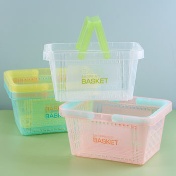 Transparent hidden portable basket simple clothes sundries snack storage basket storage basket camping storage basket