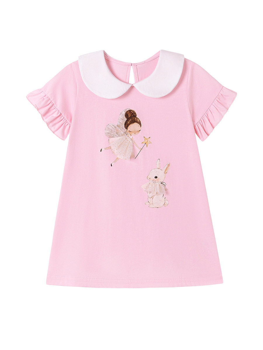 Kids' Dress Wholesale, Summer Cute Rabbit Kids' Dress, [Style] Cotton Girls' Skirt