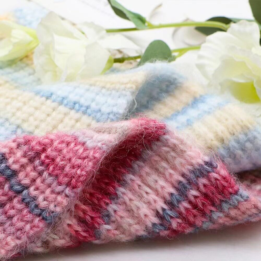 Duan dyed wool yarn gradient rainbow spray yarn cashmere wool mohair handmade scarf sweater wool