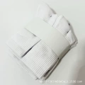 Terry cloth white crew socks l {6-pair pack}