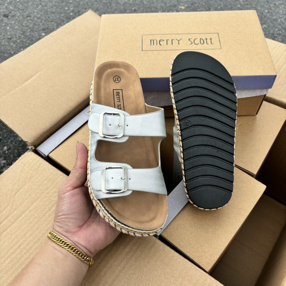 European and American Export New Double Buckle Espadrille Platform Beach Shoes