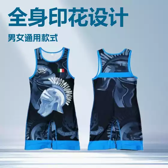 New Style Wrestling Suit One-Piece Adult Professional Suit for Men and Women, Training and Competition Freestyle Wrestling Suit, High Elasticity New Model