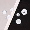 Wide Edge Resin Buttons, Thin Edge Buttons, Bread Buttons, Pure White Simple Buttons, Shirt Knitwear Sweater Buttons