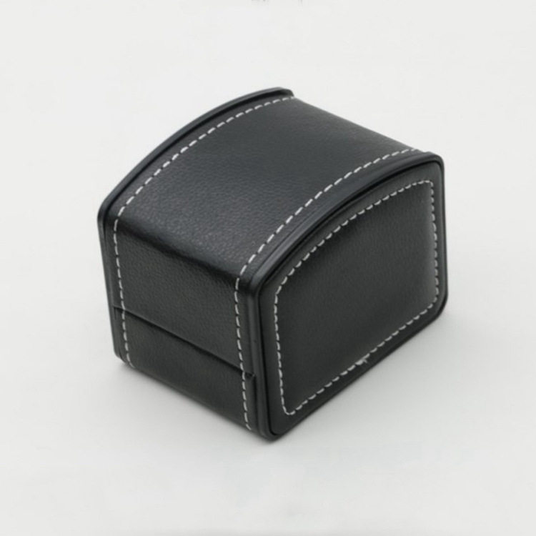 Pu Leather Pull-String Watch Box Gift Box Curved Flip Watch Box Watch Collection Storage Jewelry Packaging Watch Box