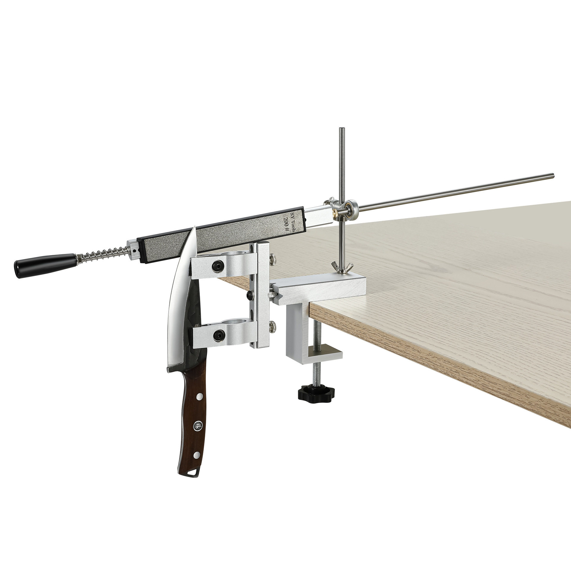 Cross-Border Fixed-Angle Knife Sharpener Sy Tools Double Chuck 360 Flip Knife Sharpener with Grinding Stone for Home Kitchen S06