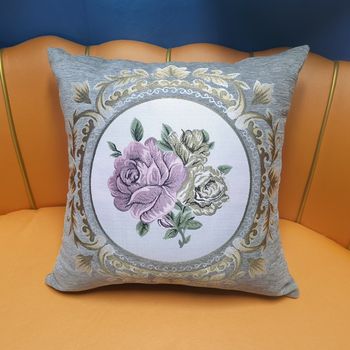 Cross-border Chenille Pillow Living Room Sofa Jacquard Cushion Office Bedside Backrest Car Waist Pillow Short Fleece Pillowcase