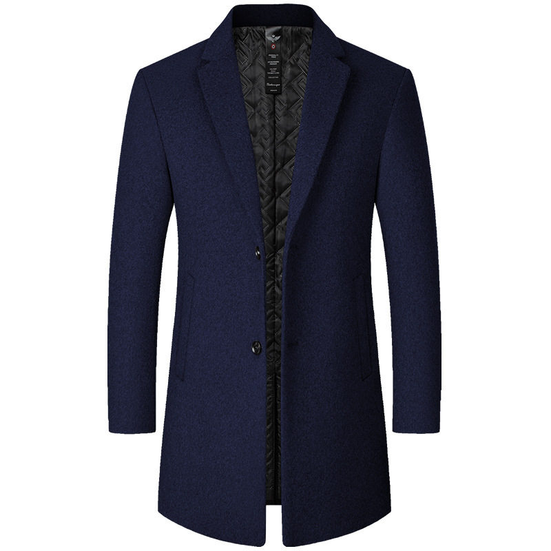 Mens Winter Overcoat Stylish Mid Length Wool Blend Casual Fit with Thick Fabric Available in Multiple Colors Wholesale