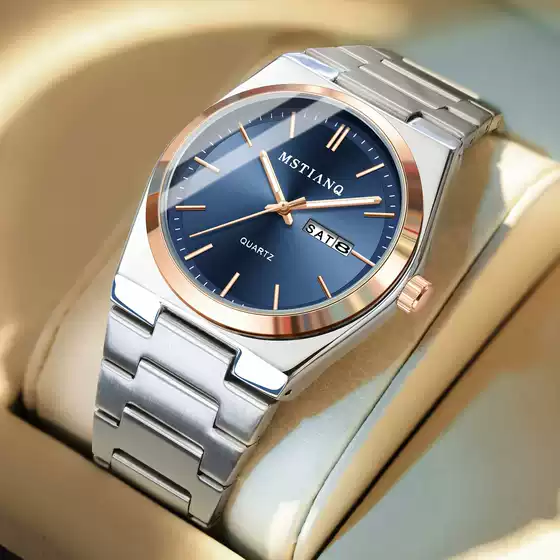 genuine goods Hot Sale Business Steel Belt Brand Luxury Men's Watch New Ultra Thin Waterproof Quartz Watch Student Foreign Trade