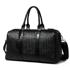 Hand-woven Korean-style Large Capacity Travel Bag Casual Short-distance Handbag Trendy Fitness Bag Single-shoulder Crossbody Bag Large Bag