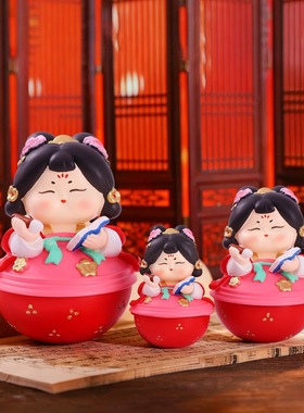 新品国潮古风摆件唐宫赋不倒翁第二弹创意玄关装饰纪念送朋友礼物