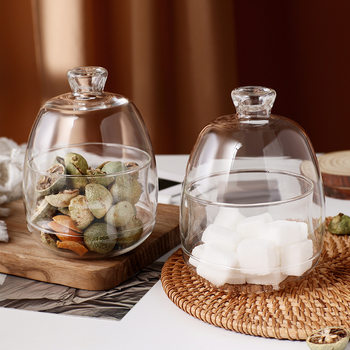 Household Glass Sealed Jar Sugar Jar with Lid High Borosilicate Tea Jar Coffee Shop Storage Jar High Temperature Resistant Storage Jar