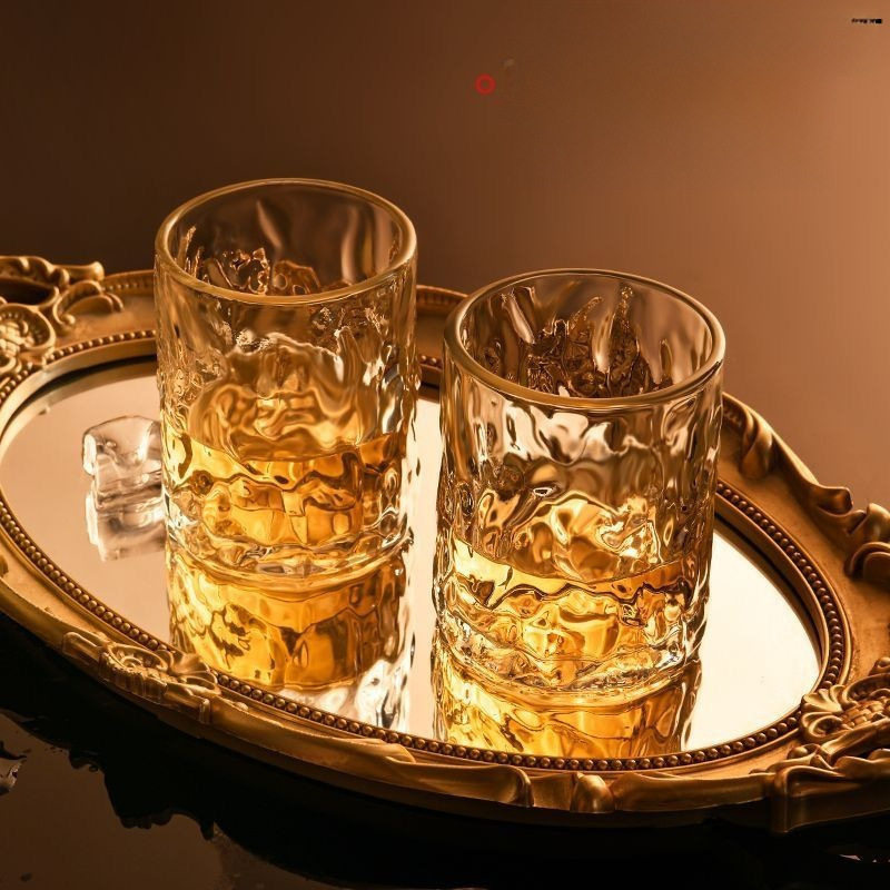 Japanese-Style Glacier Glass Whiskey Glass Beer Glass Home High-Value Light Luxury Glass Cup Liquor Glass Drinking Glass