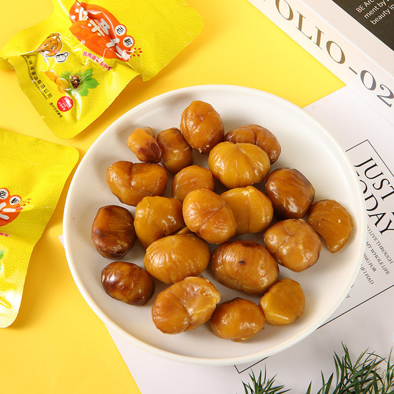 Lidangjia Oil Chestnut Kernel Ready-To-Eat Cooked Chestnut Sweet Chestnut Kernel 500g Peel-Free Vacuum Individually Packaged Nut Snack