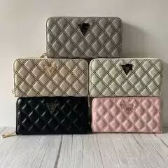 Gs Guess's New 2023 European and American Simple Quilted Sewing Clutch Bag Wallet Long Wallet Large Capacity