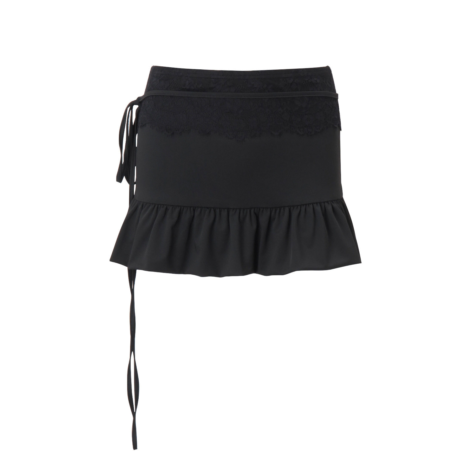 Summer Womens A Line Skirt Low Waist Slim Fit Ruched Design Tie Detail Trendy Casual Wear Wholesale Available