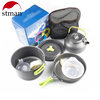 Camping Outdoor Supplies Kettle Cookware Aluminum Portable Camping Pot Set Teapot Pot Set Equipment Ds-308 Pot Set