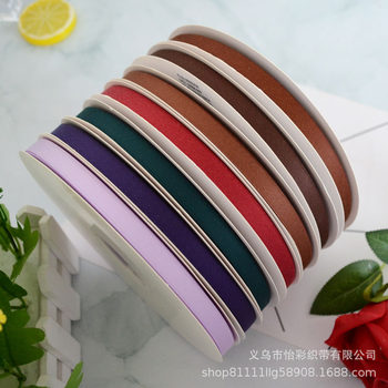 0.9cm polyester cotton satin ribbon matte ribbon double-sided thickened polyester hair accessories clothing material flowers gift decoration
