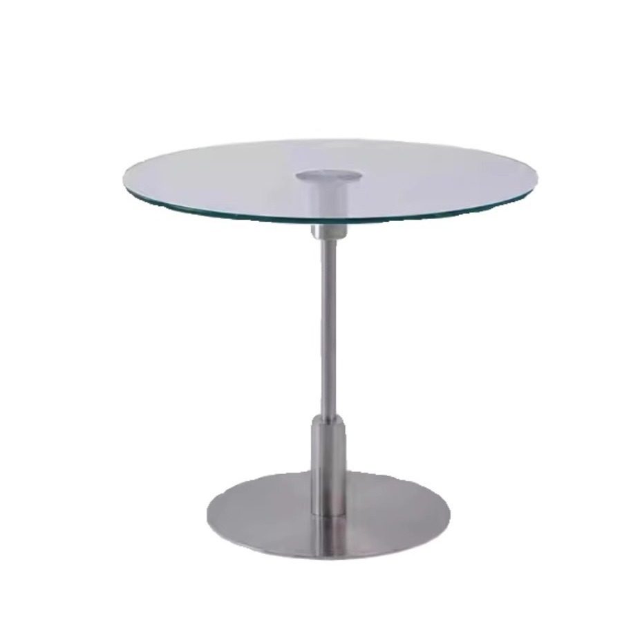 Nordic Stainless Steel Bedroom Side Table, Vintage Sofa Side Table, Simple Bedside Table with Wheels, Sofa Glass Corner Table, Coffee Table