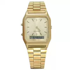 Non-woven AQ230W electronic watch classic retro steel belt small gold watch wholesale watch waterproof men's alloy