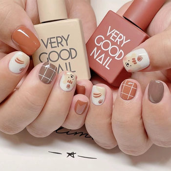 Hazelnut Squirrel Wearing Armor Spring and Summer Nail Patch Cute Fake Nail Cartoon Nail Patch Live Finished Nail Art