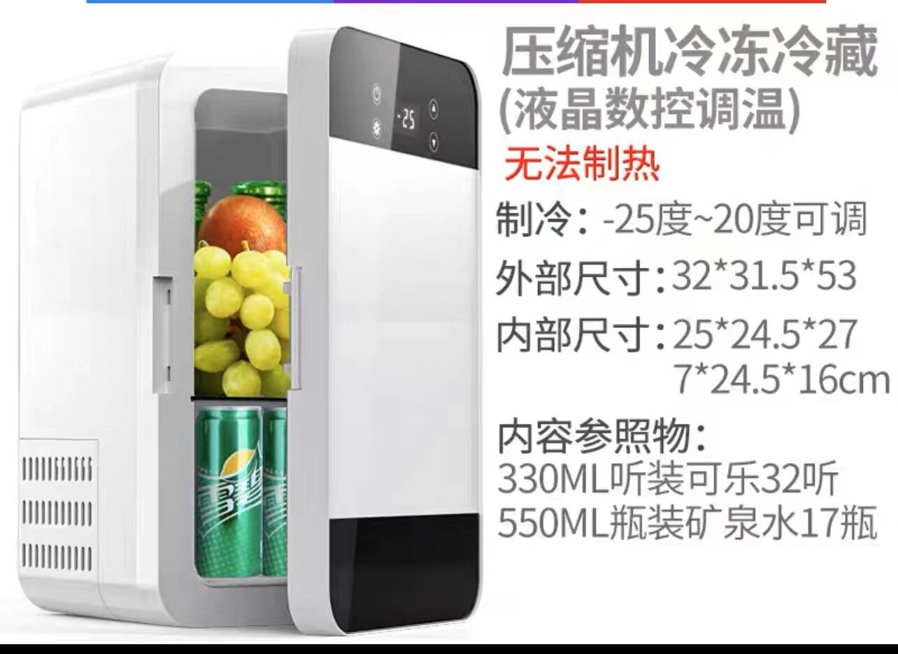 先科车载冰箱家用小型冷暖箱车家两用学生宿舍迷你小冰箱冷藏箱