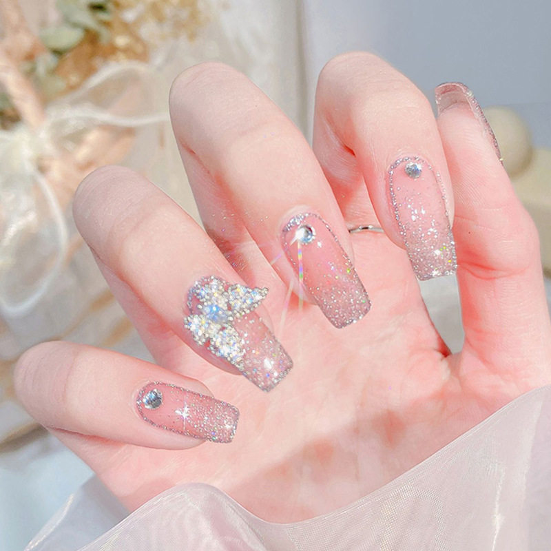 Flash Laser Kaleidoscope Nail Glue Gradient Laser Colorful Broken Diamond Glue UV Glue Broken Diamond Flash Nail Glue Wholesale